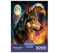 Wolf Horse Jigsaw Puzzle,1000 Pezzi Classici, Per Adulti E Bambini A Partire Da 12 Anni Giochi Del Cervello Sfida Impossibile - Regalo Per Amore E Amico 38x26cm/1000pcs