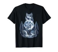Wolf Howling At The Moon Funny Meme Wolf Lover Men Women Kid Maglietta