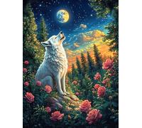Wolf Howling at The Moon in A Magical Forest Rompicapo 1000 Pezzi Per Decorazione Di Eventi Wildlife Pet Cartone Rigido Tema Matrimoniale Per Allestimenti Edizione Personalizzabile Qualità Garantita 1