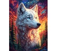 Wolf Howling at The Moon Puzzle 300 Pezzi Per Famiglia E Amici Fairy Tale Scenery Cartoon Rompicapo Relax Pressione Ridotta Giochi Da Tavolo Per Serate in Compagnia Regalo Natale 2025 300 PCS