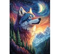 Wolf Howling at The Moon Puzzle 500 Pezzi Intelligenza E Logica Animal Plant Gioco Educativo Sfida Per Ragazzi E Adulti Rompicapo Relax Per Serate Familiari 500 PCS