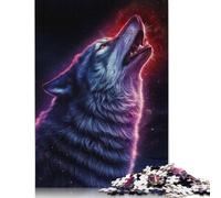 Wolf Howling at The Stars Puzzle Impossibili 1000Pcs Decorazione Per La Casa. Rilassamento E Intelligence Per Adulti E Ragazzi Da 14 Anni 1000pcs (75x50cm)