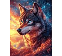 Wolf Howling at The Sunset Puzzle 500 Pezzi Per Famiglia E Amici Wildlife Pet Rompicapo Relax Pressione Ridotta Giochi Da Tavolo Per Serate in Compagnia Regalo Natale 2025 500 PCS