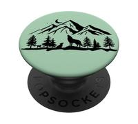 Wolf Howling Moon Gray Wolf Wolf Puppy Wild Animal PopSockets PopGrip Adesivo