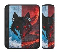 Wolf Ice Fire Mountain Blue Red 2 Pack cintura tracolla protegge collo e spalle, seggiolino auto supporto collo per zaino