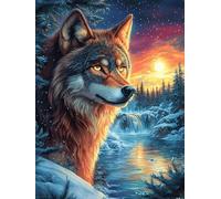 Wolf in A Magical Forest at Sunset Puzzle 500 Pezzi Rompicapo Rilassante Premium Scenery Science Fiction Antistress Naturale Attività Per Il Benessere Regalo Per Chi Lavora Molto 500 PCS