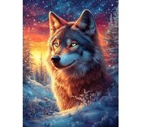 Wolf in A Magical Forest at Sunset Rompicapo 1000 Pezzi Per Professionisti Scenery Science Fiction Cartone Rigido Incastro Preciso Per Esercizio Mentale Da Passatempo Qualità Museale Edizione Esclusiv