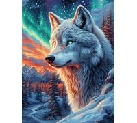 Wolf in A Snowy Forest at Sunset Puzzle 500 Pezzi Per Neonati E Bambini Wildlife Pet Cartone Atossico Resistente Difficoltà Bassissima Per Attività Educative A Casa Qualità Sicura Certificata 500 PCS