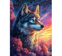 Wolf in Magical Forest Puzzle 1000 Pezzi Rompicapo Creativo Artistico Fairy Tale Animal Plant Stimolo Della Creatività Attività Per Il Tempo Libero Regalo Per Persone Creative 1000 PCS