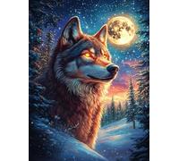 Wolf in Magical Forest Puzzle 500 Pezzi Idea Regalo Compleanno Originale Fairy Tale Animal Plant Rompicapo Premium Rilassamento E Divertimento Regalo Per Tutti 500 PCS