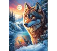 Wolf in Magical Forest Puzzle 500 Pezzi Rompicapo Creativo Artistico Accompany Fairy Tale Cute Stimolo Della Creatività Attività Per Il Tempo Libero Regalo Per Persone Creative 500 PCS