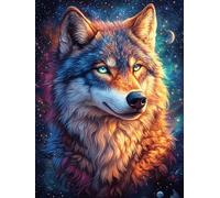 Wolf in Magical Forest Rompicapo 1000 Pezzi Per Regalo Di Battesimo Cartone Spesso Per Bambini Fairy Tale Cute Animal Tema Baby Per Attività Educativa Con Confezione Regalo Da Passatempo 1000 PCS