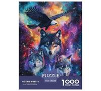 Wolf Jigsaw Puzzle Impossibili 1000Pcs Decorazione Per La Casa. Giochi Rilassamento E Intelligence Per Adulti E Bambini Da 12 Anni 38x26cm/1000pcs