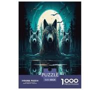 Wolf Jigsaw Puzzle Impossibili 1000Pcs Decorazione Per La Casa. Giochi Rilassamento E Intelligence Per Adulti E Bambini Da 12 Anni 38x26cm/1000pcs
