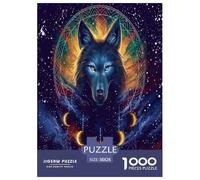 Wolf Jigsaw Puzzle Impossibili 1000Pcs Decorazione Per La Casa. Rilassamento E Intelligence Per Adulti E Bambini Da 12 Anni 38x26cm/1000pcs