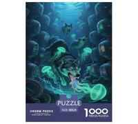 Wolf Jigsaw Puzzle Impossible 1000Pcs Decorazione Per La Casa. Giochi Rilassamento E Intelligence Per Adulti E Ragazzi Da 14 Anni 38x26cm/1000pcs