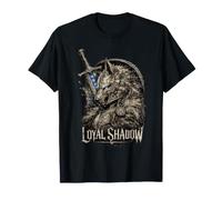 Wolf Knight Gamer Dark Fantasy Sword Shadow Gaming Ragazzi Bambini Maglietta