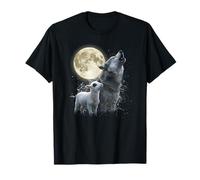 Wolf Lamb Meme Friends Shirts Wolf Lamb Howling At The Moon Maglietta