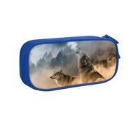 Wolf Large Pencil Bag with 2 Compartments Pencil Pen Case Pencil Pouch Bag Organizer for Girls Boys Student School Office College -One Size67046 jm