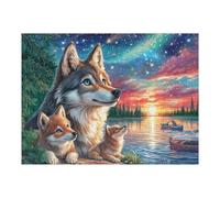 Wolf Lighthouse Night Puzzle 500 Pezzi Rompicapo Per Tutte Le Occasioni Happy Time Versatile E Divertente Rilassamento Garantito Regalo Per Compleanni E Feste 500 PCS