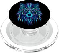 Wolf Lone Wolf Pack Head Howling Wolves Black PopSockets PopGrip per MagSafe