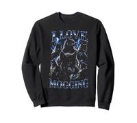 Wolf Love Mogging Divertente Gen-Z Meme Felpa
