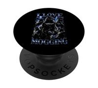 Wolf Love Mogging Divertente Gen-Z Meme PopSockets PopGrip Adesivo