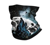 Wolf Luna Piena Spazio Animale Selvatico Uomo Donna Scaldacollo Durevole Headwrap Multifunzione Ghetta da Collo per Ciclismo Motocicletta Campeggio