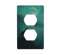 Wolf Moon Mountain Copertura interruttore luce copertura decorativa 1 banda piastra da parete per cucina camera bagno dimensioni 7 x 11,4 cm