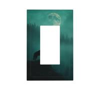 Wolf Moon Mountain interruttore della luce della parete piastra frontale copertura singolo bilanciere 1 banda decorativa presa coperture per la casa cucina camera bagno Decor