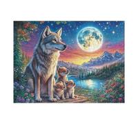 Wolf Moon Night Forest Puzzle 500 Pezzi Giochi Da Tavolo Per Famiglie Happy Time Divertimento Per Tutti Rilassamento E Convivialità Regalo Per Tutta La Famiglia 500 PCS