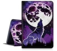 Wolf Moons Custodia per Samsung Galaxy Tab A7 Lite 8,7" modello 2021 (SM-T220/T225/T227), custodia in pelle PU con angoli di visualizzazione multipli pieghevole per Galaxy Tab A7 2020