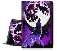 Wolf Moons - Custodia per tablet Lenovo Tab P11/P11 Plus/P11 5G (TB-J606F/J616F/J607Z) da 11", in pelle PU, pieghevole, con funzione di supporto e multi-angolo di visualizzazione