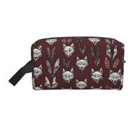 Wolf Motifs Accessories01 - Beauty case da viaggio, trousse per cosmetici, da appendere, per donne e uomini, palestra quotidiana