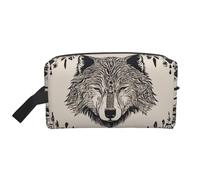 Wolf Motifs Food03 - Beauty case da viaggio, trousse per cosmetici, da appendere, per donne e uomini, palestra quotidiana