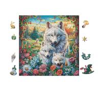 Wolf Mountain Forest Puzzle 100 Pezzi Difficoltà Estrema Cartone Spesso Tema Monocromatico Per Appassionati Di Puzzle Antistrappo Non Sbiadisce Top Vendita 28x28cm
