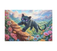 Wolf Mountain Forest Puzzle 1000 Pezzi Alpi Italiane Per Adulti Esperti Cartone Rigido Difficoltà Media Per Vacanze Invernali Da Passatempo Con Colla Inclusa 1000 PCS（75x50cm）