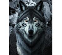 Wolf Notebook, half blank half lined, 120 pages 8,5”x11”. Perfect for notes, creative writing, drawing, and sketching.: Journal, Diary, Sketchbook, For adult and teen