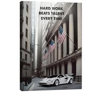Wolf of Wall Street - Hard Work Beats Talent Every Time Stampa su tela
