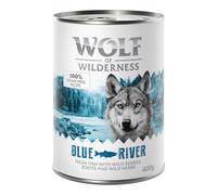Wolf of Wilderness Adult 12 x 400 g umido Single Protein per cane - Blue River - Pesce