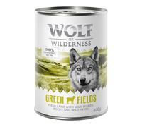 Wolf of Wilderness Adult 6 x 400 g umido Single Protein per cane - Green Fields - Agnello