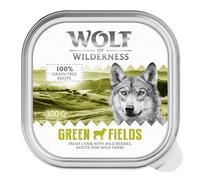 Wolf of Wilderness Adult 6 x 300 g umido per cane - Green Fields - Agnello