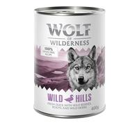 Wolf of Wilderness Adult 6 x 400 g umido Single Protein per cane - Wild Hills - Anatra
