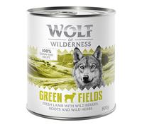 Wolf of Wilderness Adult 6 x 800 g umido Single Protein per cane - Green Fields - Agnello