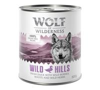 Wolf of Wilderness Adult 6 x 800 g umido Single Protein per cane - Wild Hills - Anatra