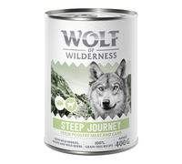 Wolf of Wilderness Adult “Expedition” 6 x 400 g umido per cane - Steep Journey - Pollame con Agnello