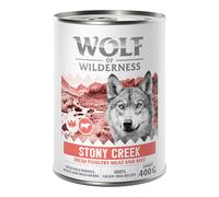 Wolf of Wilderness Adult “Expedition” 6 x 400 g umido per cane - Stony Creek - Pollame con Manzo
