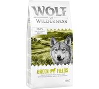 12 + 2 kg gratis! 14 kg Wolf of Wilderness - Adult ""Green Fields"" - Agnello