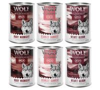 Wolf of Wilderness Adult "Red Meat" 6 x 400 g umido per cane - Mix: Maiale, Salmone e Tonno, Maiale, Manzo e Coniglio, Maiale, Tacchino e Trota