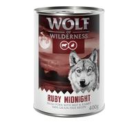 Wolf of Wilderness Adult "Red Meat" 6 x 400 g umido per cane - Ruby Midnight - Maiale, Manzo e Coniglio